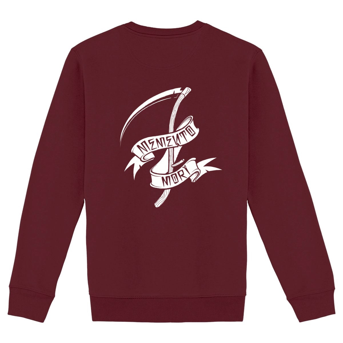 Memento mori unisexe black sweat shirt