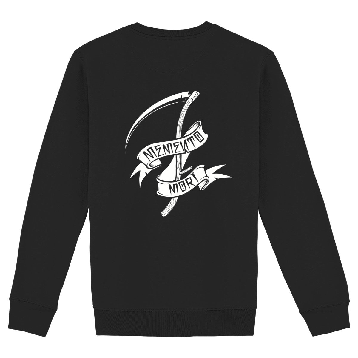 Memento mori unisexe black sweat shirt