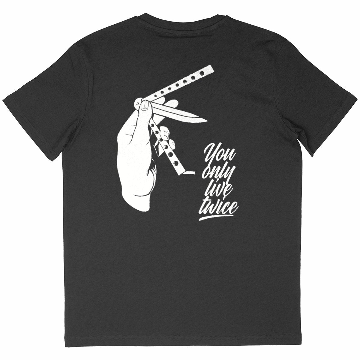 Butterfly knife bw oversized t-shirt 